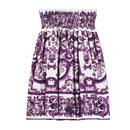 MAJOLICA-PRINT COTTON POPLIN SKIRT