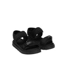 BLACK SANDALS WITH LOGO