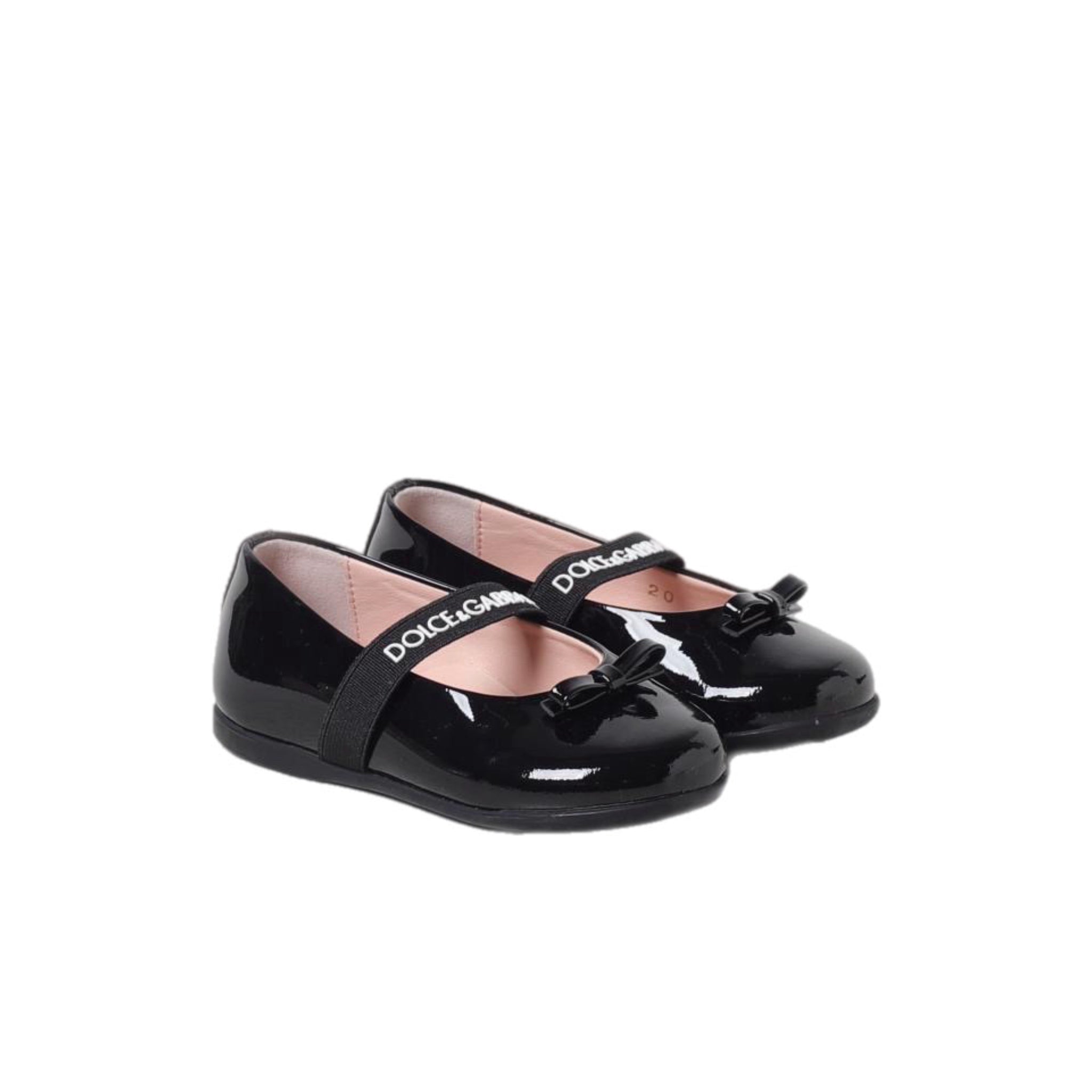 SHINY PATENT BALLET FLATS WITH ELASTIC STRAP