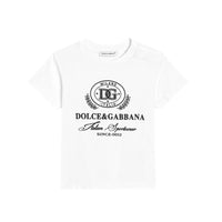 BABY BOY COTTON T-SHIRT WITH SIGNATURE DOLCE&GABBANA PRINT