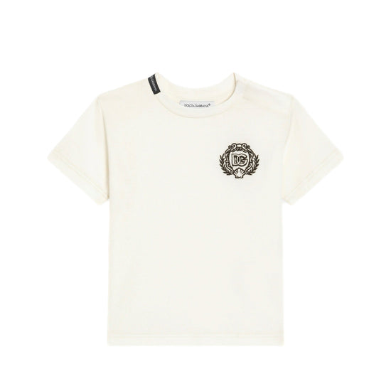 BABY BOY COTTON T-SHIRT WITH DG EMBROIDERY