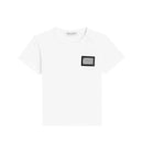 WHITE COTTON SHIRT WITH LOGO PLAQUE FOR BABY BOY