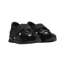 all-over logo low-top sneakers in black
