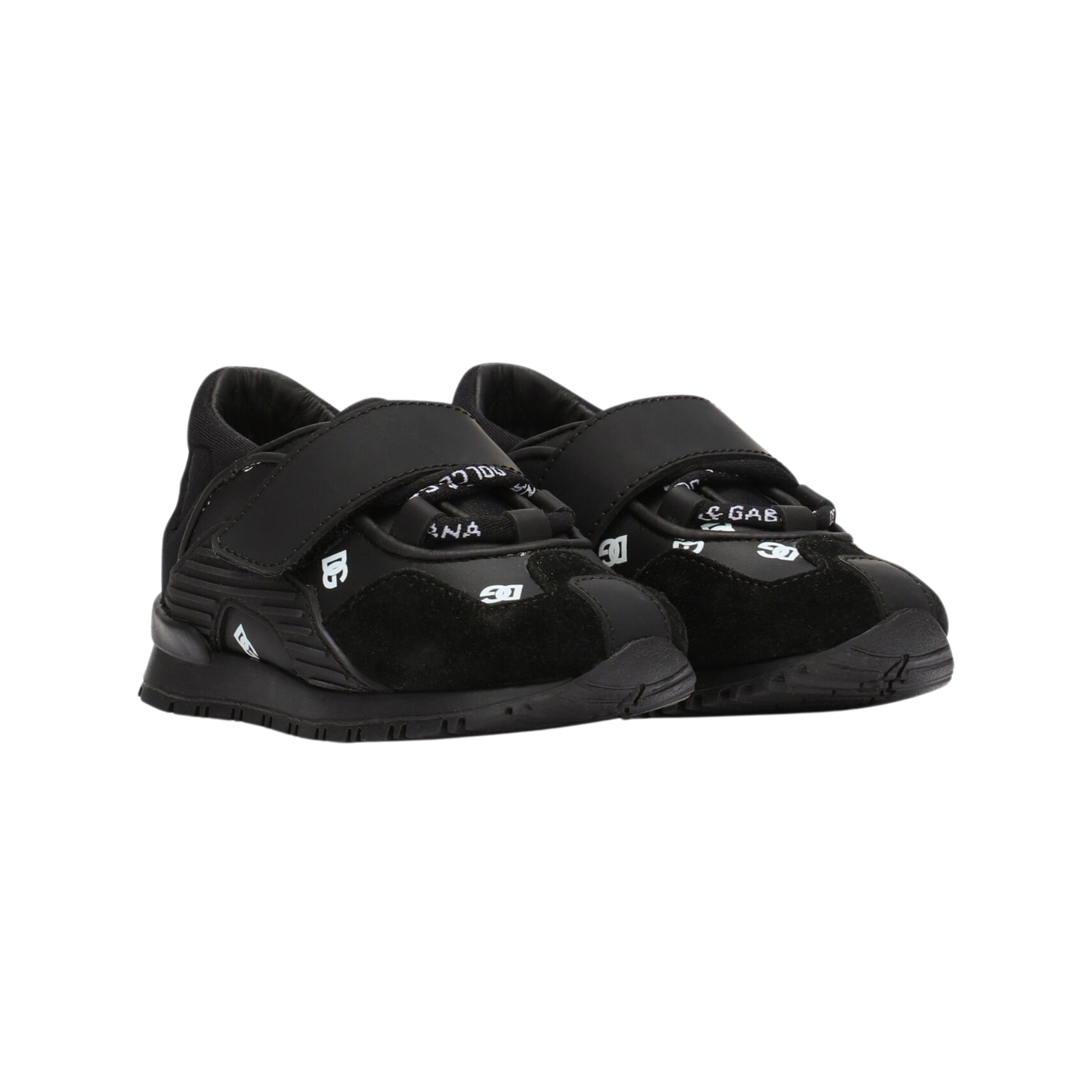 all-over logo low-top sneakers in black