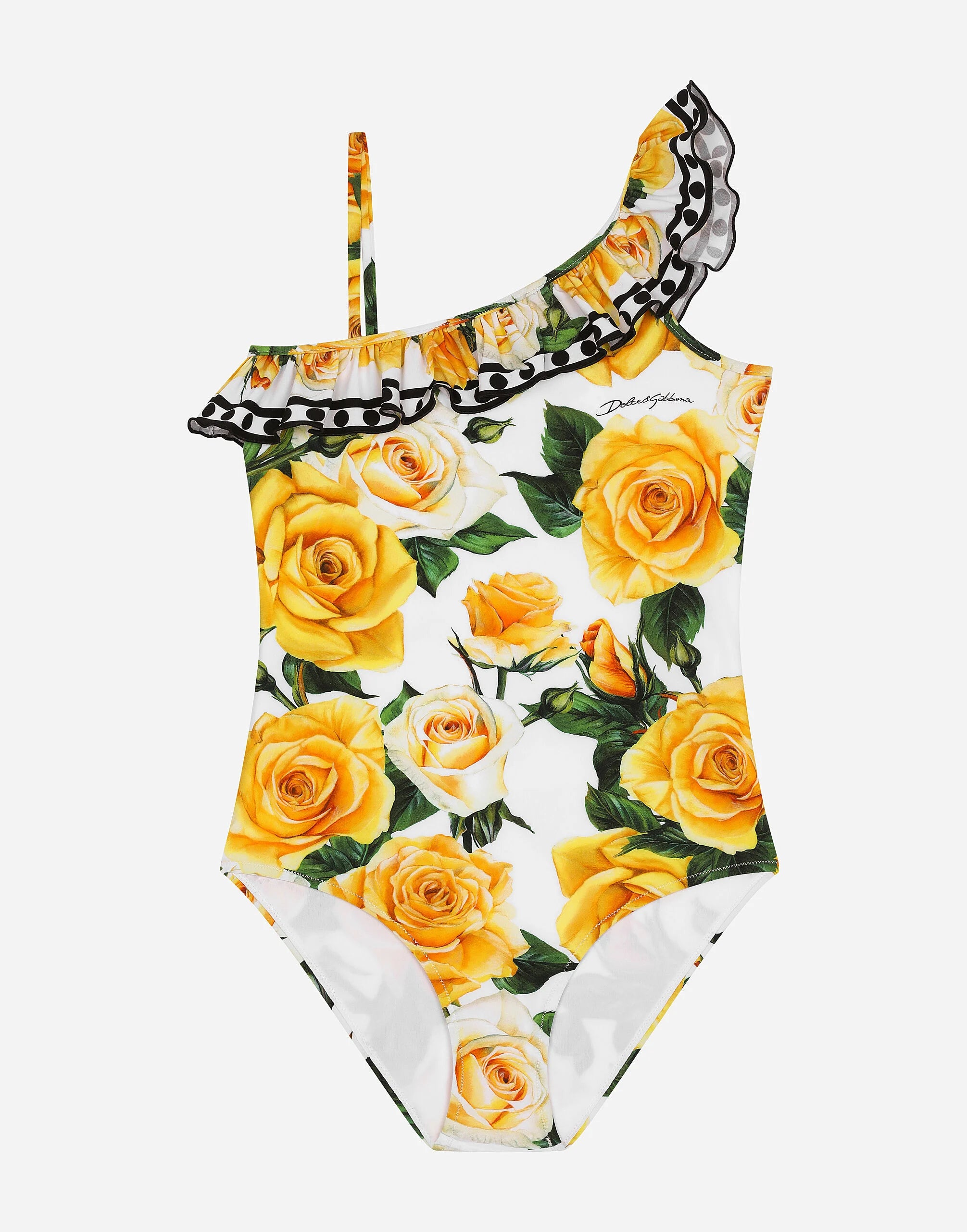 ROSE-PRINT SWIMSUIT