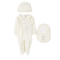 ROMSUITLS+BIB+BONNET IN WHITE