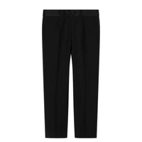 SINGLE-BREASTED TUXEDO SUIT IN STRETCH WOOL