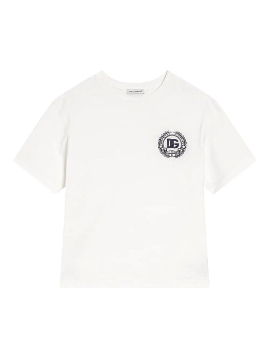 JERSEY T-SHIRT WITH DOLCE&GABBANA EMBROIDERY