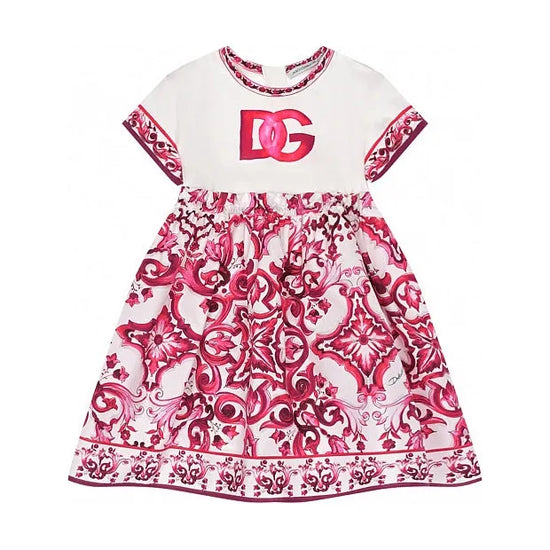 SHORT-SLEEVE DRESS SET IN PINK