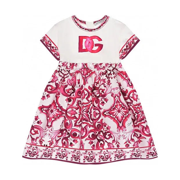 short-sleeve dress set in pink