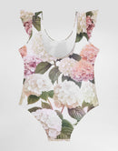 ONE-PIECE SWIMSUIT IN HYDRANGEA PRINT