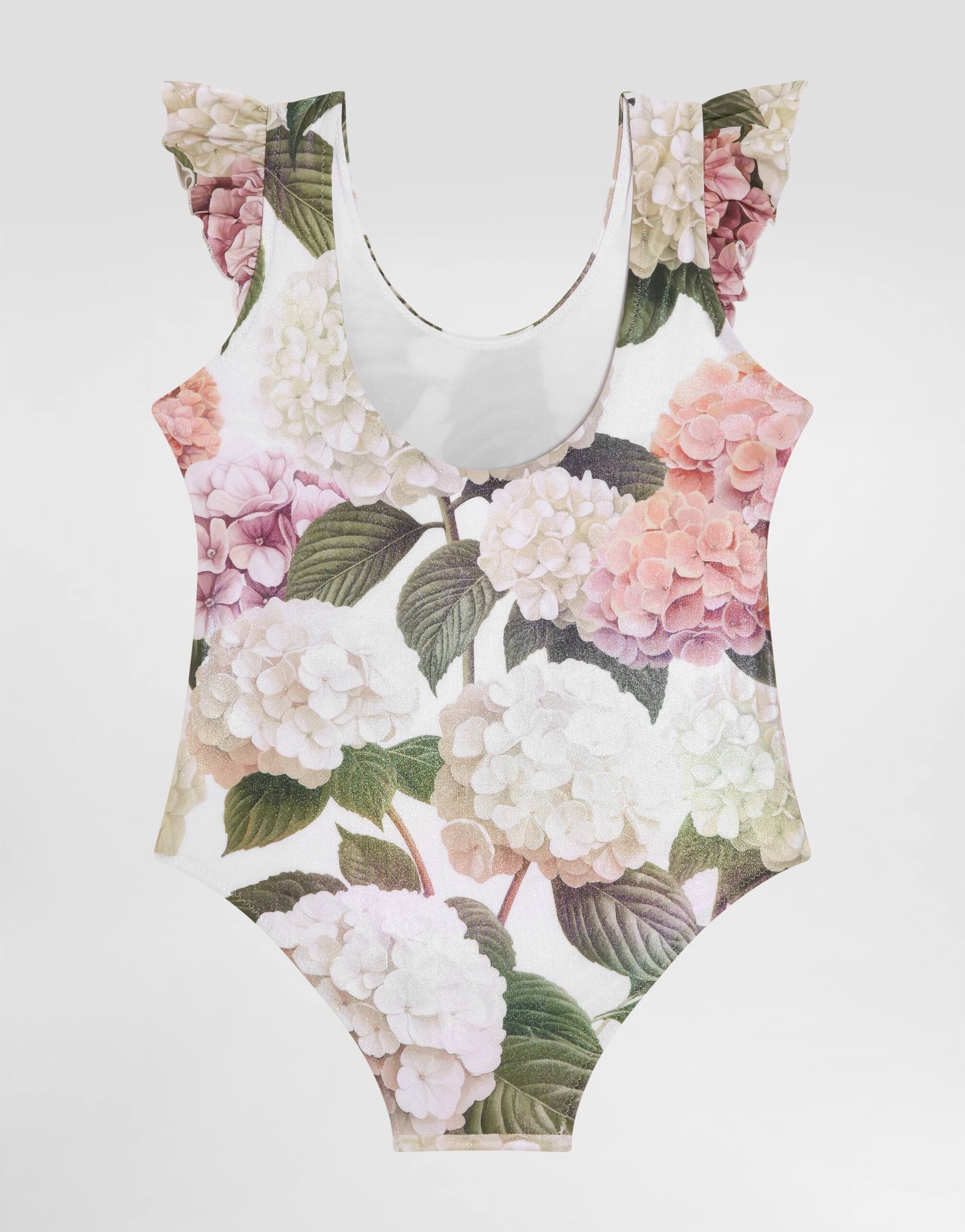 ONE-PIECE SWIMSUIT IN HYDRANGEA PRINT