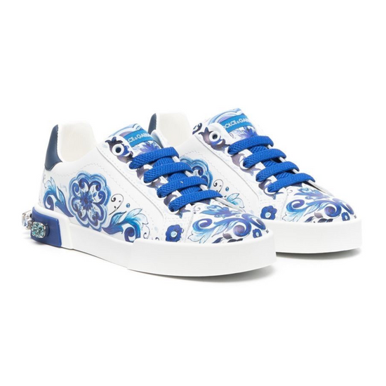 BLUE LOW LACE SNEAKERS