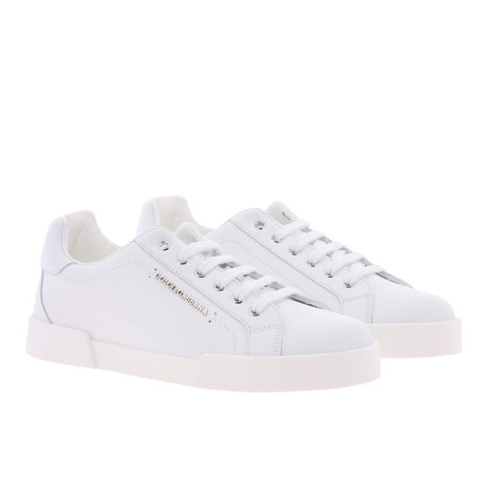 PORTOFINO LOGO-PLAQUE SNEAKERS IN WHITE