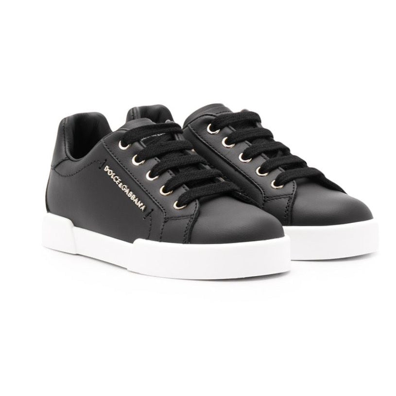 portofino logo-plaque sneakers in black