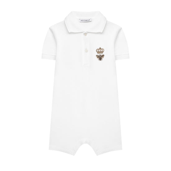 SHORT-SLEEVE WHITE ROMPER