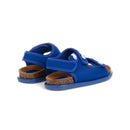 velcro sandals with embroidered logo in blue