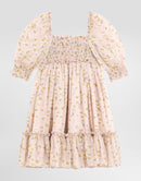 SHORT SLEEVES DRESS IN MULTICOLOUR