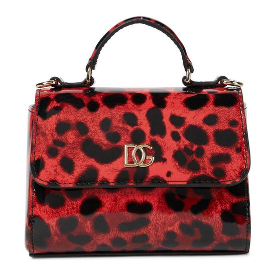 RED LEOPARD PRINT SHOULDER BAG