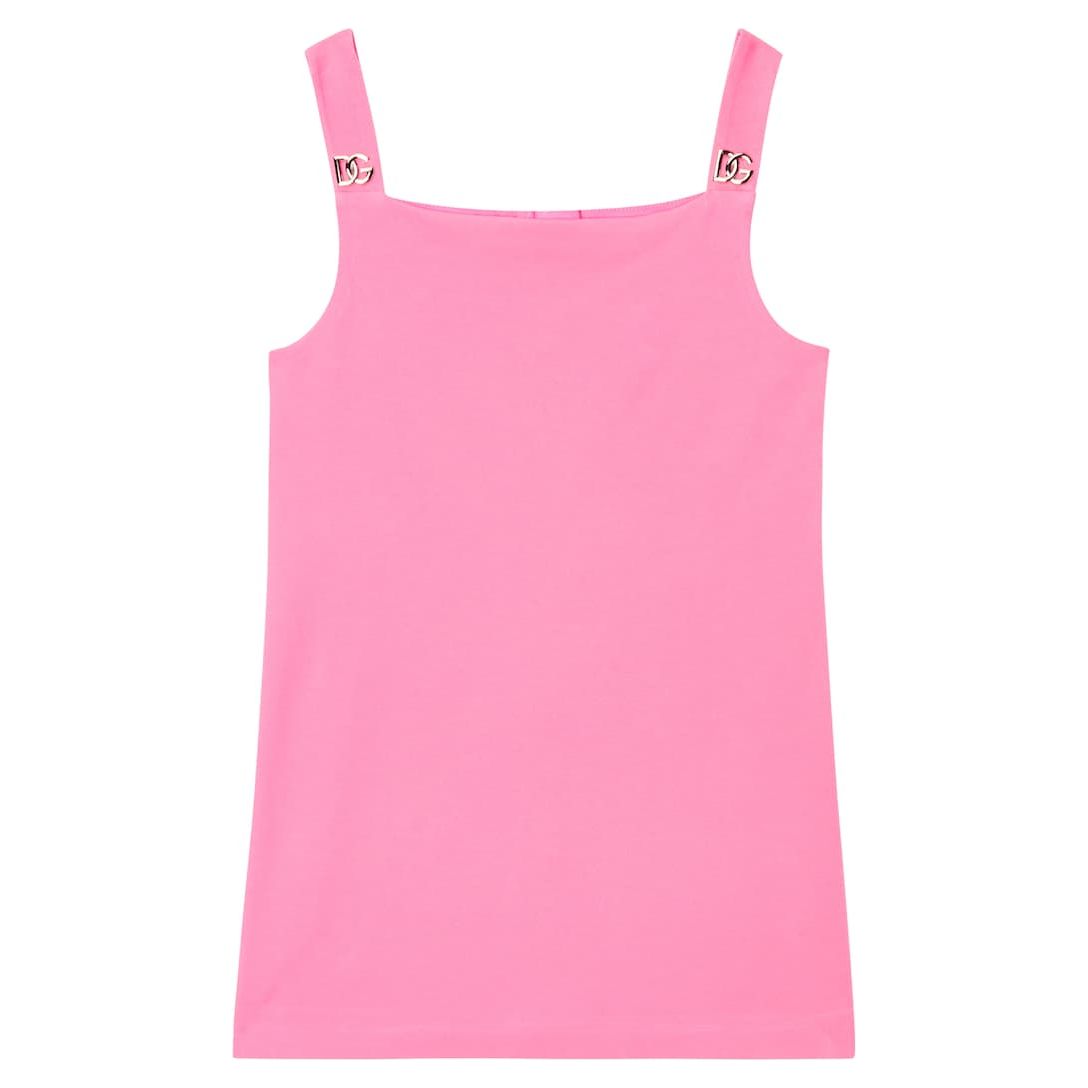 sleeveless dress in pink
