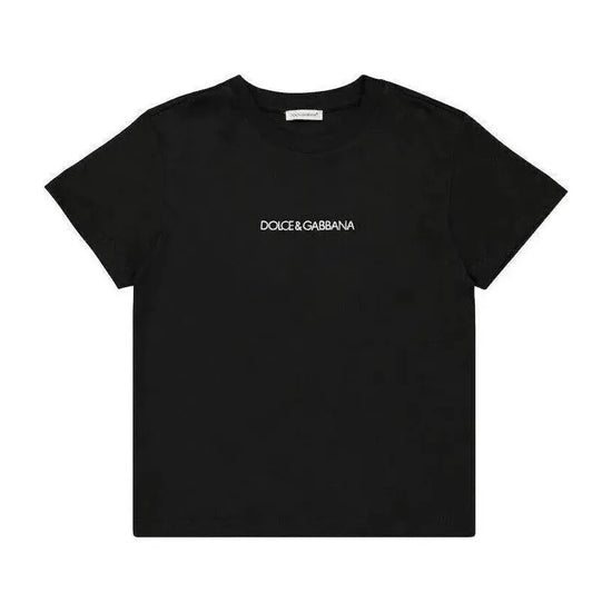 A FRONT LOGO T-SHIRT IN BLACK