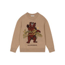 wool bear-print pullover