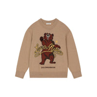 wool bear-print pullover