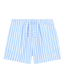 bermudas in striped blue