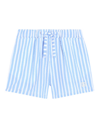 bermudas in striped blue