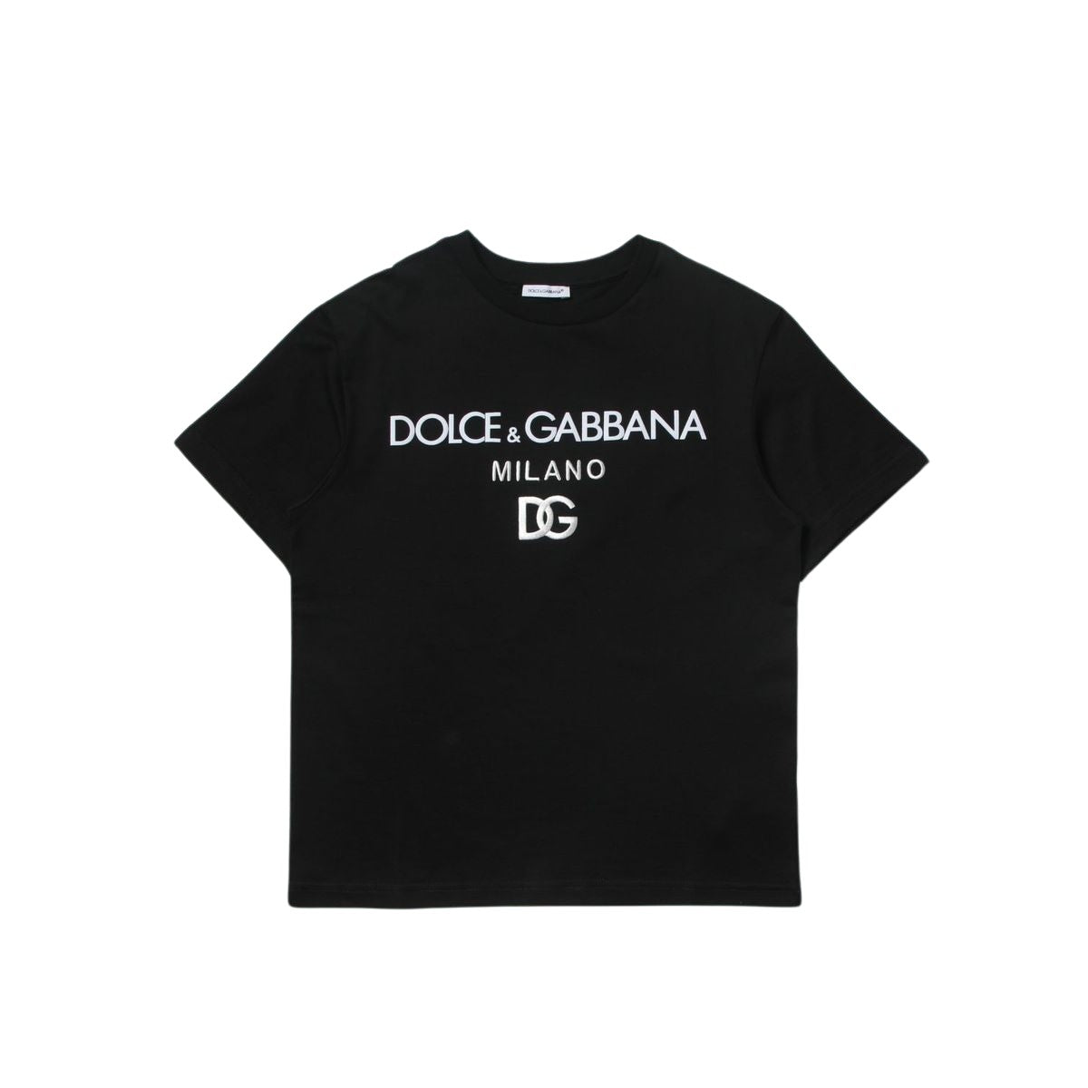 dg milano print t-shirt in black
