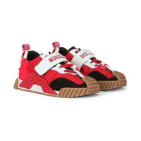 low lace sneaker in red