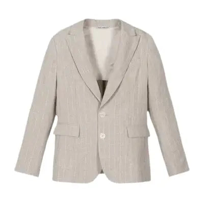 casual jacket beige stripes