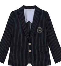 casual jacket in striped blue