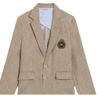 casual jacket- linen in beige