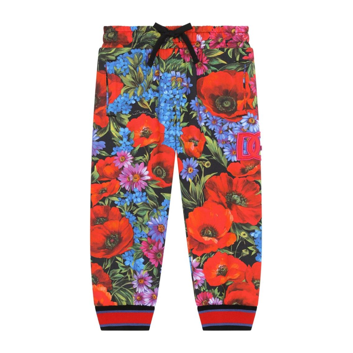 flower-print trackpants