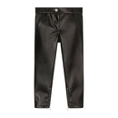 faux-leather trousers