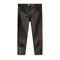 faux-leather trousers