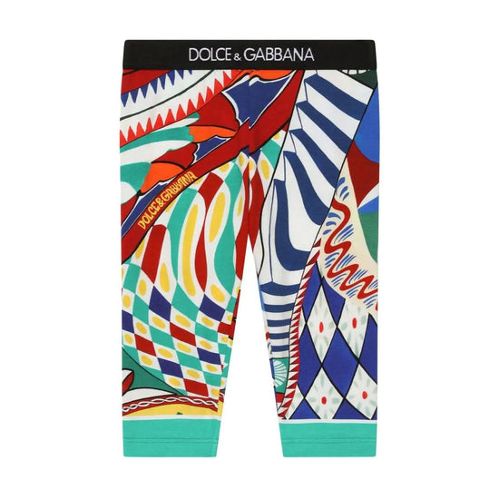 LOGO-WAISTBAND BRIGHT LEGGINGS FOR BABIES