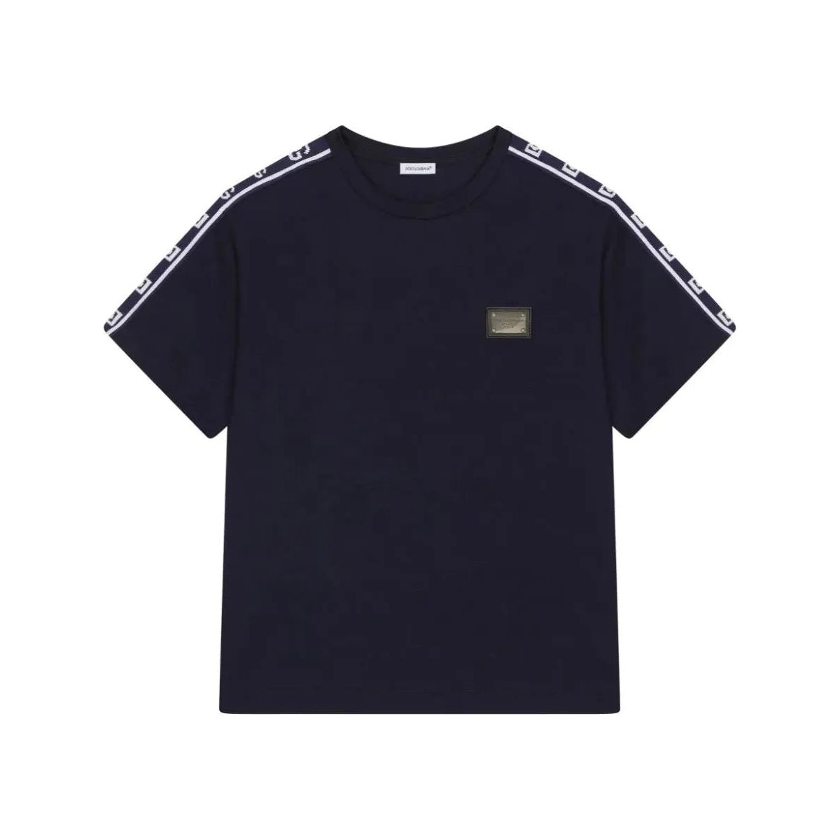 logo-plaque t-shirt in navy blue