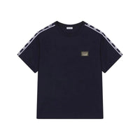 logo-plaque t-shirt in navy blue