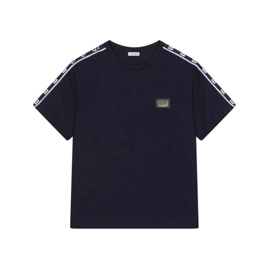 LOGO-PLAQUE T-SHIRT IN NAVY BLUE