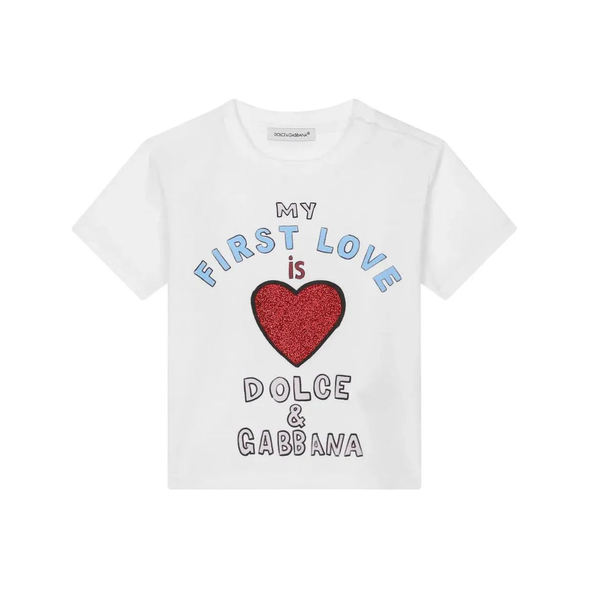 first love'-print baby t-shirt