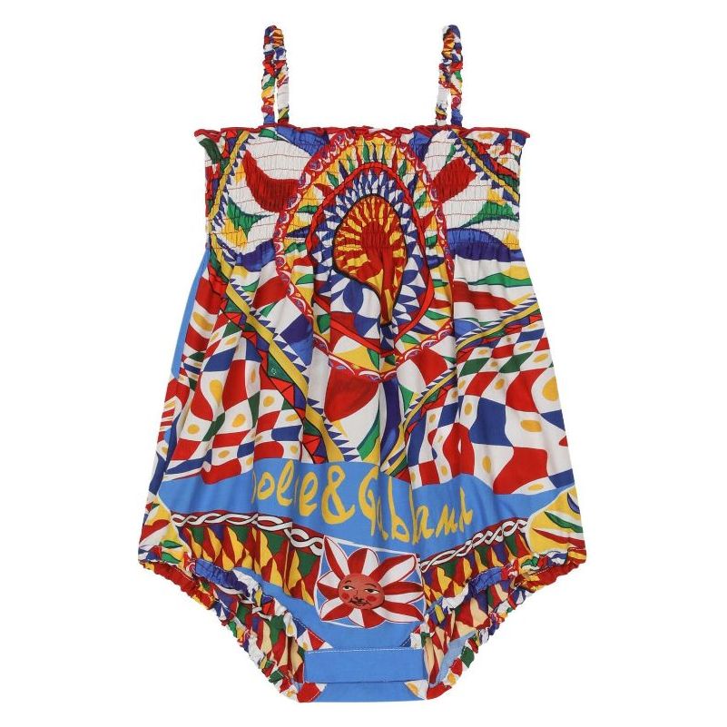 CARRETTO-PRINT ROMPER IN MULTICOLOUR