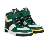 green high-top sneakers