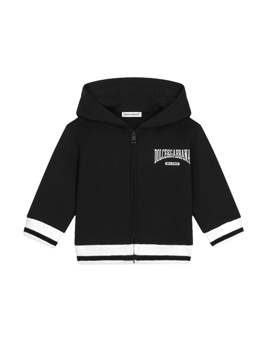 HOODED CARDIGAN IN BLACK