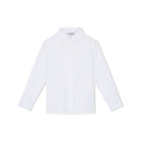 linen logo-embroidered shirt