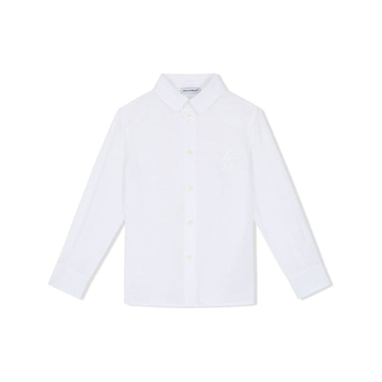 LINEN LOGO-EMBROIDERED SHIRT