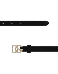logo belt in black