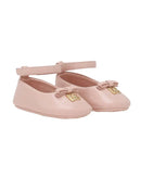 LOGO-EMBELLISHED NAPPA LEATHER BALLET FLATS