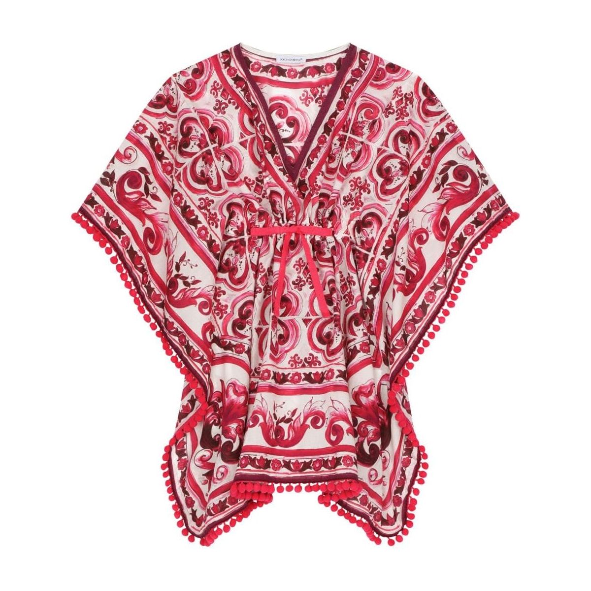 MAJOLICA-PRINT BEACH CAFTAN